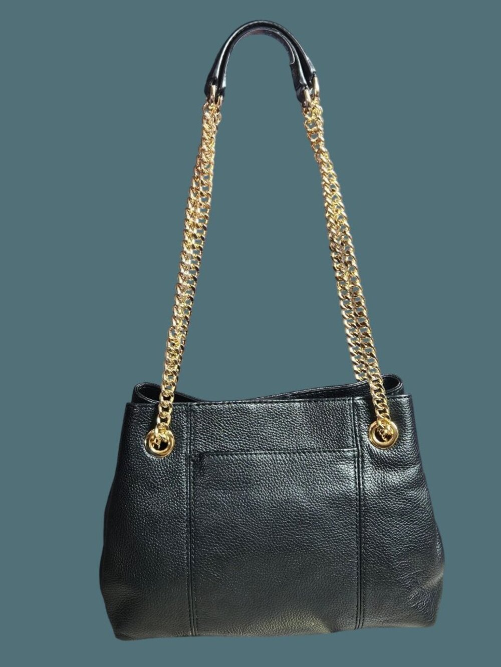 Michael Kors Black Pebbled Leather Crossbody/Shoulder Chain Strap Bag - Picture 3 of 15